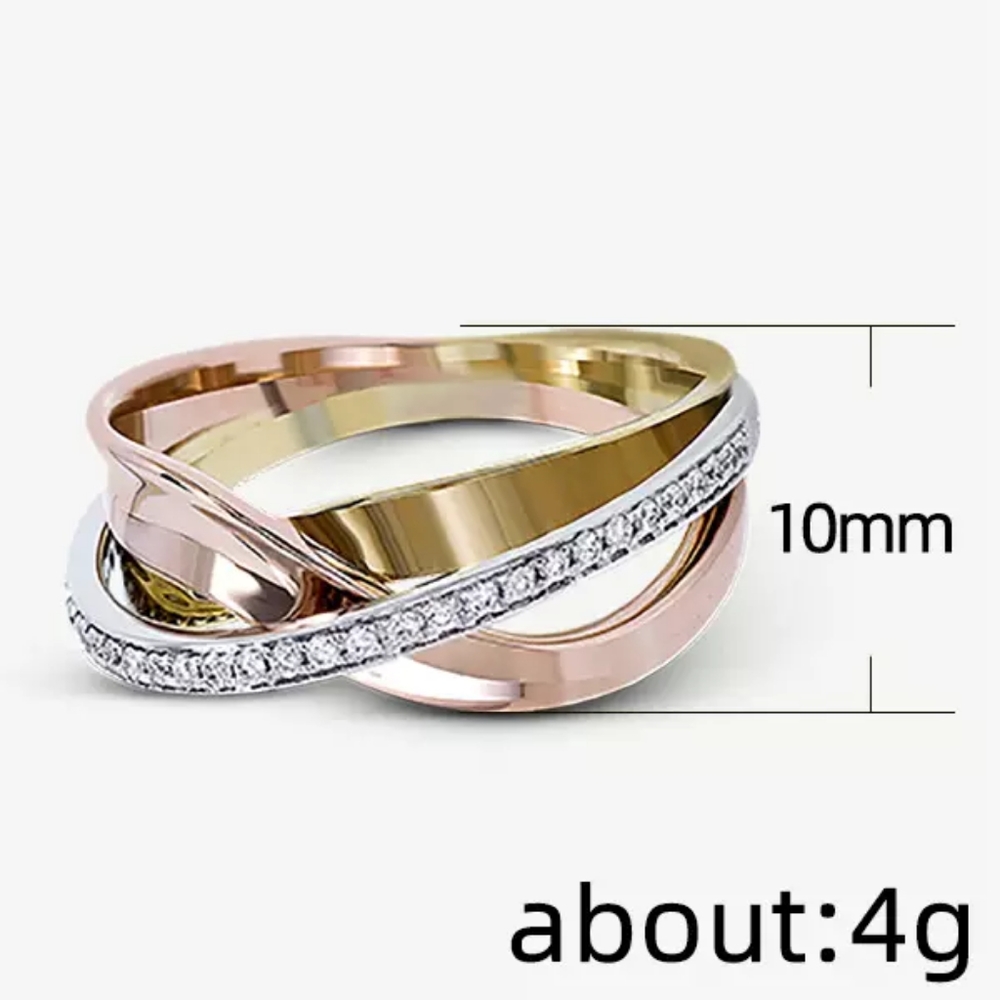 New Two Tone Beautiful Stackable Diamond Ring 💍😍 - Picture 6 of 6